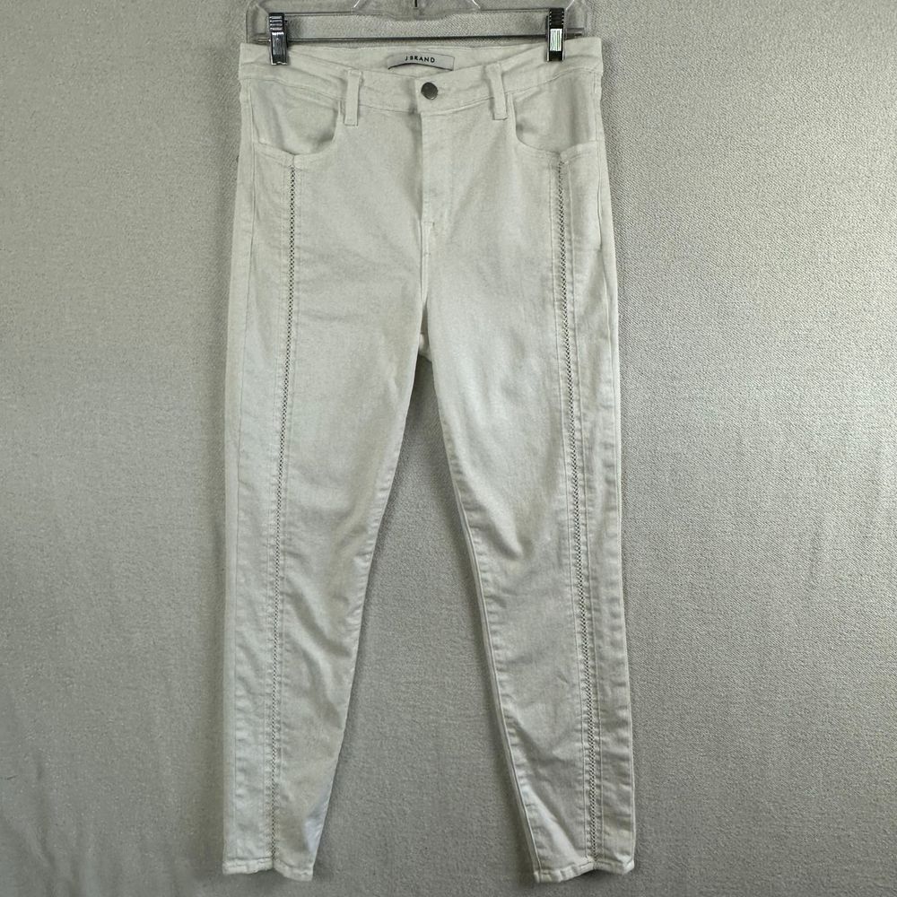 J Brand Jeans Women's Size 30 High Rise White Ladder‎ Lace
